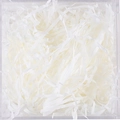Puffy white shredded paper grass filler for gift boxes and packaging decor - Off-white
