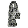 Bavoir adulte imperméable avec motif d'éclairs gris et jaunes pour personnes âgées - Gris Gris Clair Jaune