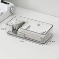 Clear acrylic drawer organizer tray sized 17x8.5x4.5cm for desk stationery storage - Small - Transparent Divider