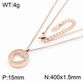 Rose gold heart pendant necklace with shimmering crystals and 18k gold plating finish - Rose Gold