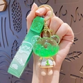 Creative green acrylic liquid bear keychain with lovely strap and gold hardware - Liquid No.1 Bear - Green