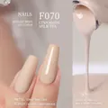Vernis à ongles gel japonais F070 couleur thé au lait cannelle, finis mat et brillant - F070 Thé au Lait à la Cannelle