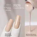 Japanese style gel nail polish F070 cinnamon milk tea color in matte and glossy finishes - F070 Cinnamon Milk Tea