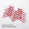 12er Set rote Samtschleifen für Weihnachtsbaumschmuck und DIY Geschenkverpackungen - 1cm Rot / 12er-Pack