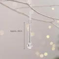 10cm clear waterdrop crystal ornament with white ribbon for Christmas tree decor - Approx. 10cm / Round Pendant - Small
