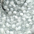 10mm semi-white cracked glass beads for jewelry making with ice crackle texture effect - 10MM Semi-white Crackle Gray