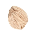 Beige pleated stretch turban hat with twist design and ribbed texture for women - Khaki