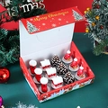Detail of 12pcs Christmas candle set featuring boot, house, pinecone and hat shapes - Christmas Candle Set C / Set of 12