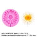 Pink daisy silicone mold for fondant and chocolate with 6.8x6.8cm flower shape dimensions - 17-643 Small / Pink