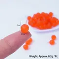 Mini-Orange transluzente Beerenperle für DIY-Handyhüllen, Größe 0,7 cm x 1 cm, 0,2 g - Mini Kirsche 100 Stück/Beutel / Orange