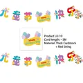Cartoon animal Happy Children's Day party banner decoration with red 3M string - Happy Children's Day (LU-10)
