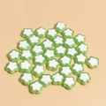 Light green flower-shaped 10mm acrylic beads for DIY jewelry and bracelet making - Green
