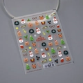 Cartoon Christmas nail stickers featuring Santa Claus, reindeer, and snowman designs TS-3254 - TS-3254 Cartoon Christmas Night