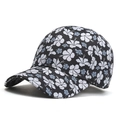 Unisex baseball cap with tropical floral print for outdoor sun protection and leisure style - Adjustable / Gray