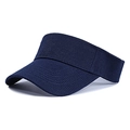 Dark blue sun visor hat for running with breathable open top and curved brim - One Size / Navy Blue