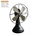 Vintage Industrie-Metallventilator Figur mit Golddetails für die Innendekoration - Bronze Schwarz