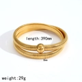 Bracciale a fascia in acciaio inossidabile dorato con chiusura magnetica e placcatura 18k - Oro (TB7193-G)