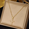 Gold - Full Zirconia Cross (0408-GD)