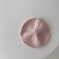 Detailed texture of pink knitted baby beret hat with soft premium autumn fabric - 45-48cm (6 Months-3 Years) / Pink
