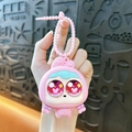 Llavero creativo de niña con ojos saltones, juguete antiestrés para colgar en el bolso - Niña de Ojos Saltones / Rosa