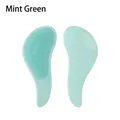Two-piece set of mint green detangling brushes with ergonomic handle and soft bristles - Mint Green