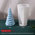 Set stampo in silicone per candela a forma di albero di Natale blu per decorazioni DIY - Albero di Natale 1E ZL-224