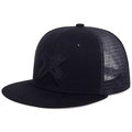Black Mesh Hat with Black X