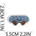 Detail showing cartoon embroidered patch with size measurements of 5.5cm by 2.8cm - Emoji Sports Style (11)