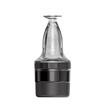Hoofdhuid applicator kam voor haargroeiserum met duidelijke schaal en massage rollers - Handmatige 6-Naald 3ml / Zwart