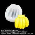 Banana cluster silicone mold for fondant and chocolate DIY with textured finish - No.2 Large Bunch Banana Style (19-180) / Clear