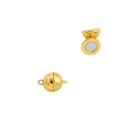 Polished 14k gold spherical magnetic clasp for DIY jewelry necklace and bracelet - Small 6mm / Gold