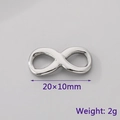 Silver infinity symbol charm 20x10mm in stainless steel weight 2g for DIY jewelry - Silver Small Infinity Style (KLJ2608-Z)
