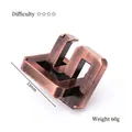 Casse-tête en métal bronze, forme géométrique emboîtée 33mm 60g difficulté 4 étoiles - Zhong