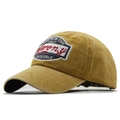 Gorra de béisbol vintage de algodón lavado amarillo mostaza con bordado Aero New York - Ajustable / Amarillo