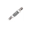 Clip de cardigan vintage en argent pour femme avec gravure florale sur fond blanc - Style 2 (Sculpture vintage en argent)