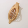 Grande molletta per capelli ovale beige opaco per acconciature capelli folti - Cachi Chiaro Opaco