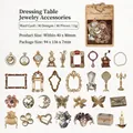 30pcs vintage hollow out cardstock set with clock and butterfly motifs for DIY journals - Vanity Jewelry