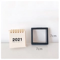 Black 7x7cm PE film suspension jewelry display box with minimalist square frame design - 7*7*2 (No Base) / Black