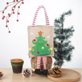Bolsa de regalo de Navidad en arpillera con diseño de árbol y divertidas piernas largas - Árbol de Navidad