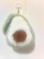 Porte-clés avocat mignon en peluche de lapin verte suspendu à un crochet mural - Sans jambes Sans bague