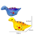 Mini dinosaur friction cars set in blue and yellow gradient colors with size metrics - Style A - Blue Purple Gradient Dinosaur (7.8x3.5x4.2cm)