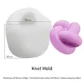 Moule en silicone pelote de laine pour bougies avec texture créative de nœuds - Moule Noeud de Corde BH-141 / Blanc
