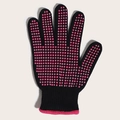 Guante para peinado resistente al calor negro con puntos antideslizantes de silicona rosa - Tipo B Rosa Rojo 1 Pieza