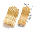 Detailansicht des 49x18mm großen goldfarbenen Anhängers mit Maßangaben in Millimetern - Rechteck / Gold