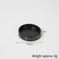 Miniature black dollhouse tray with floral pattern, 4.5cm diameter for DIY crafts - 4.5cm Patterned Sushi Box