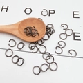 DIY black metal open jump rings for keychain and phone case accessory crafting - 0.9mm*6mm / Gunmetal