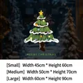 Green Christmas tree static window sticker with Merry Christmas star pattern decoration - Small [45*60CM] / wmsd-33 [Static Glue-Free]