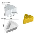 Cheese shape silicone mold for DIY candles and cakes in transparent and solid white finish - Triangle Cheese