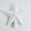 Sparkling white glitter star tree topper for festive Christmas tree decoration - Small (20CM) / White