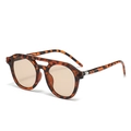 Tortoiseshell aviator sunglasses with brown gradient lenses and double bridge frame - Tortoiseshell Frame Tea Lens Sunglasses